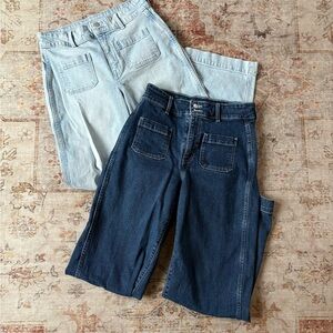 SET OF 2 Old Navy Sky-Hi Wide Leg Women's Jeans